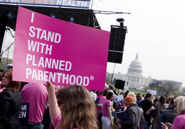 Planned parenthood pink sign
