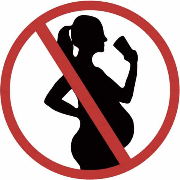 pregnant women should not drink alcohol sign