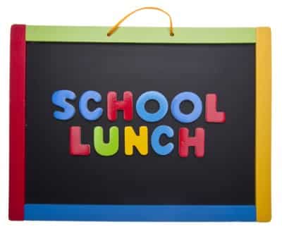school lunch black board
