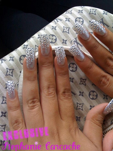 blinged out manicure