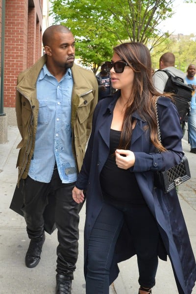 Kim Kardashian and Kanye West shopping in Soho