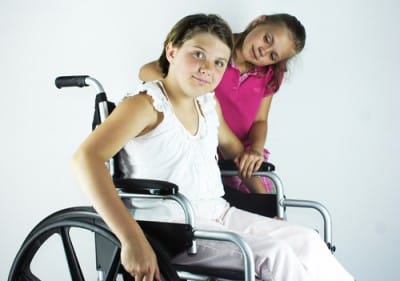 disabled teen and sister