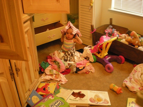 messy toddler room