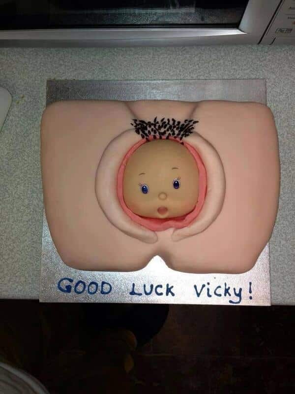 vaginal birth baby shower cake