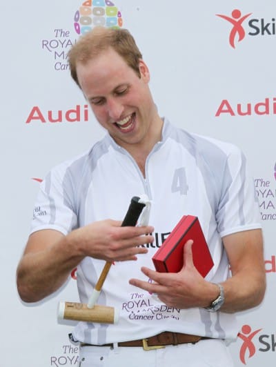 Prince WIlliam and Prince Harry play a charity polo match at the Audi Polo Challenge