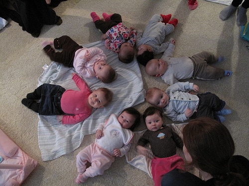 babies in circle