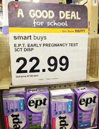 back to school pregnancy tests