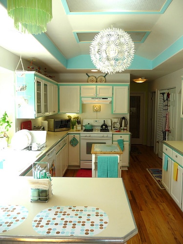 turquoise kitchen