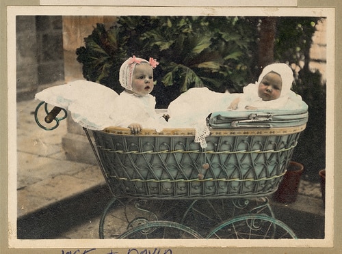 two victorian babies