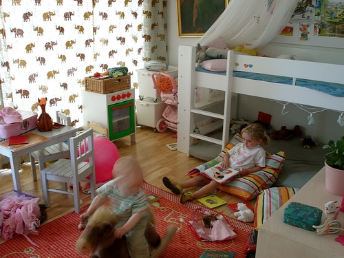 kids playing in room