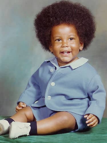 toddler with afro