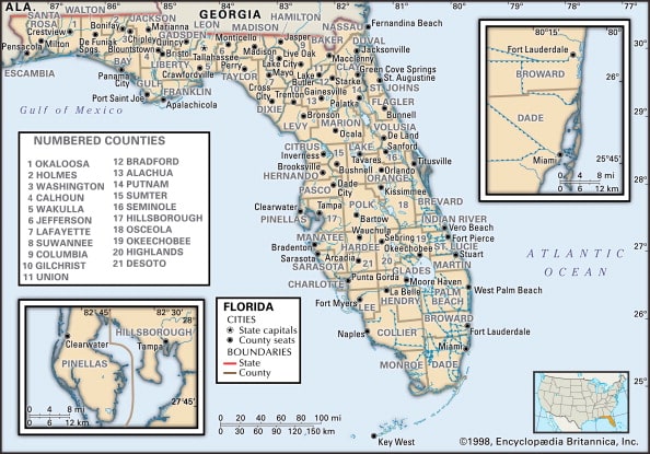 Political Map Of Florida
