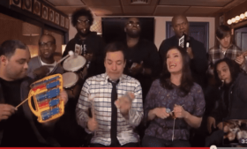 Idina Menzel Performs With The Roots Jimmy Fallon