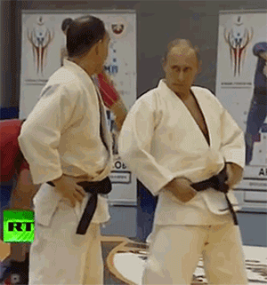 Putin karate dancing gif