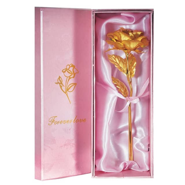 gold plated rose mothers day gift