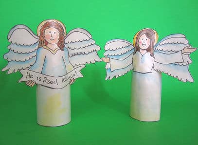 easter craft angels at tomb