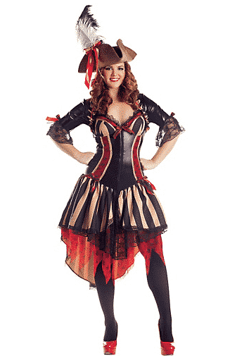 Plus-sized pirate costume
