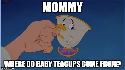 beauty in the beast chip baby teacup