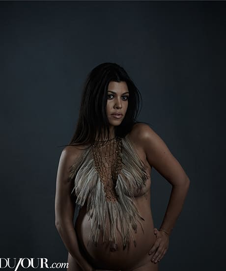 Khloe-Kardashian-pregnant-photos-feather-necklace-DuJour