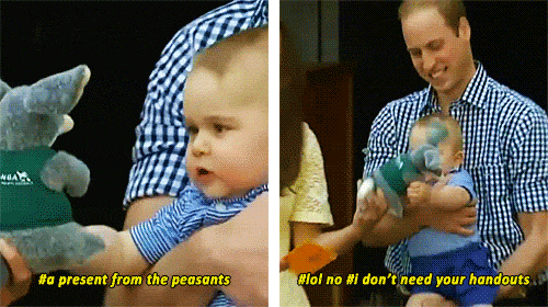prince george throws toy