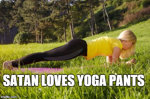 satan yoga pants