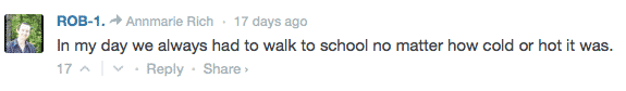 school closing cold day comment