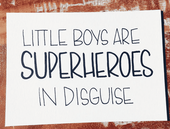 little boys are superheroes in disguise