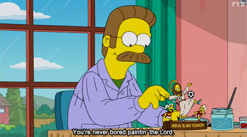 ned flanders painting the lord