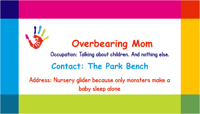 overbearing mom card