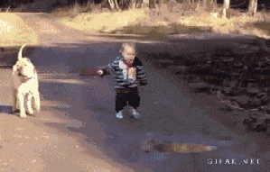 kid in puddle