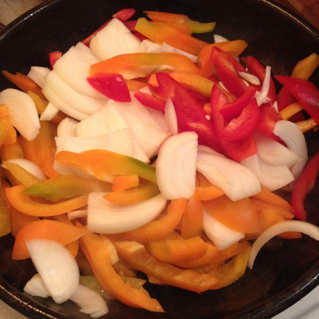 onions and peppers