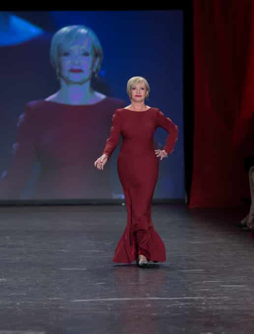 Florence Henderson walks runway for Red Dress