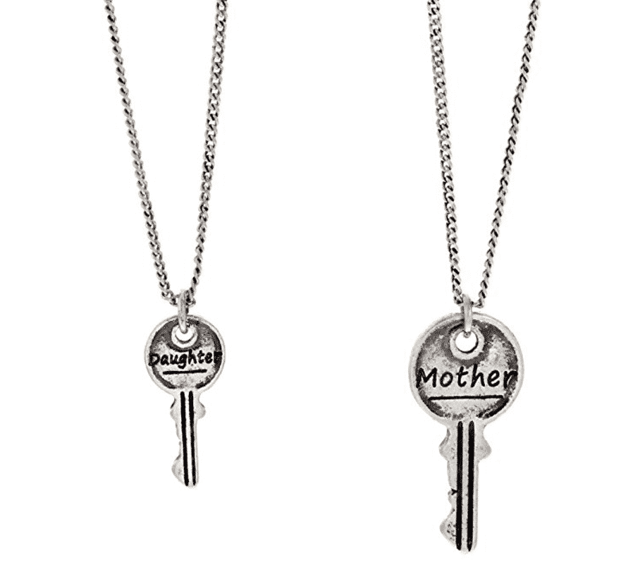 mother daughter key pendents