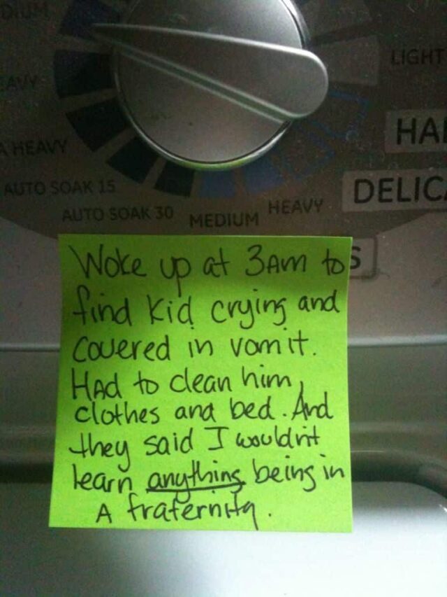 Fraternity post-it