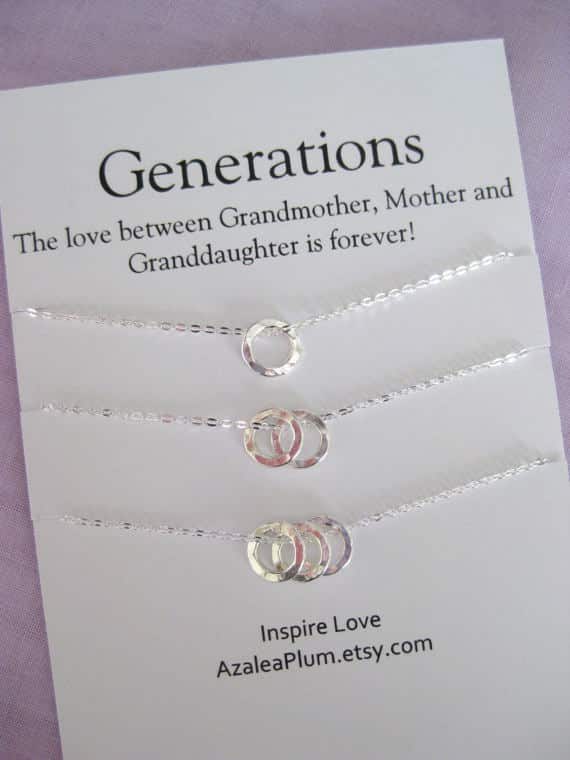 3 generations mother daughter necklaces