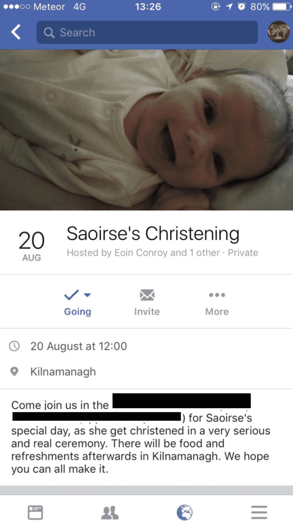 this is a more dignified christening invitation