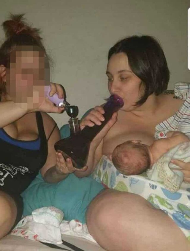 breastfeeding mom smokes weed