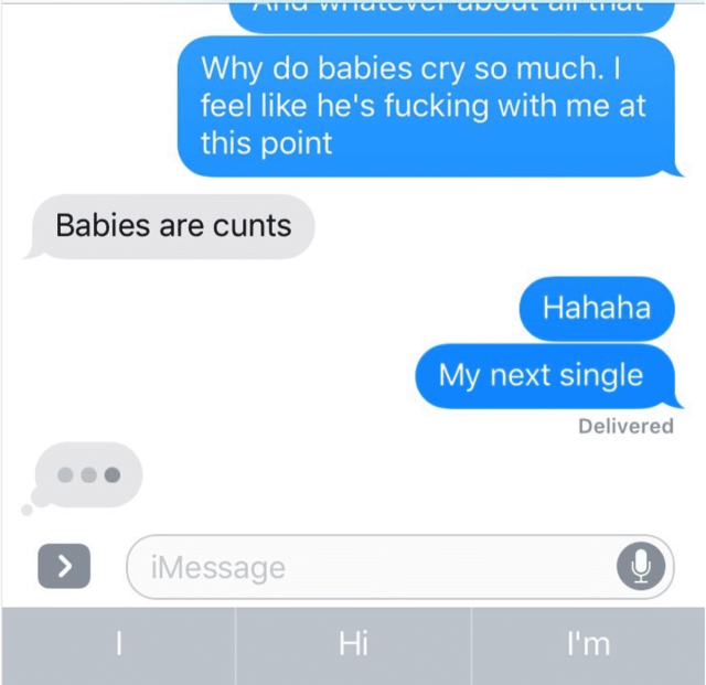 Pink has fun mom texts