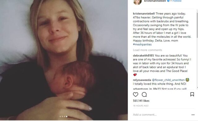 kristen bell shared pregnancy photos