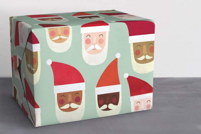 santa wrapping paper