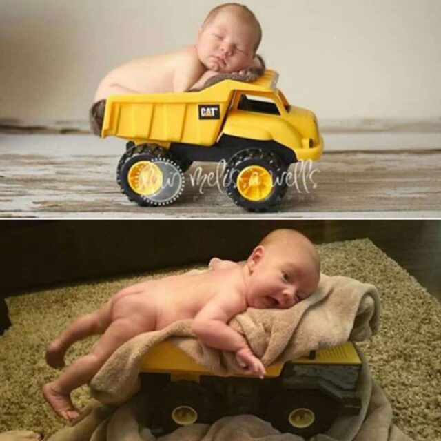 babies, toy truck