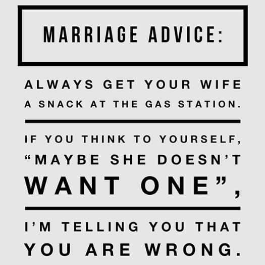 marriage, advice, snacks