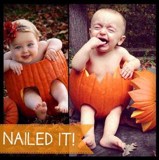 babies, pumpkins, Halloween