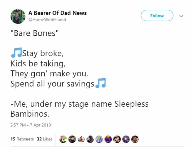 Funny Dad Tweets About Being Broke And Being A Dad