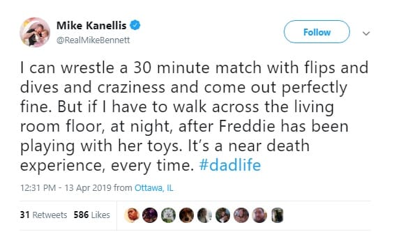 Funny Dad Tweets About The Dangerous Of Stepping On Kids' Toys
