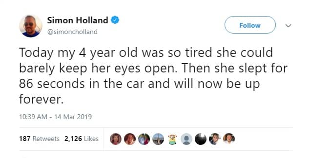 Funny Dad Tweets About Kids Not Sleeping