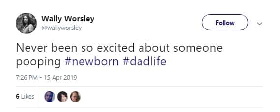 Funny Dad Tweets About Newborns, Diapers, And Poop