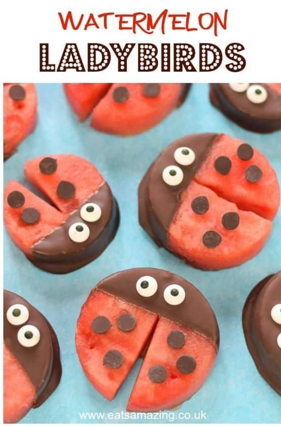 Pinterest Worthy Kids School Snacks Ideas Watermelon Ladybugs