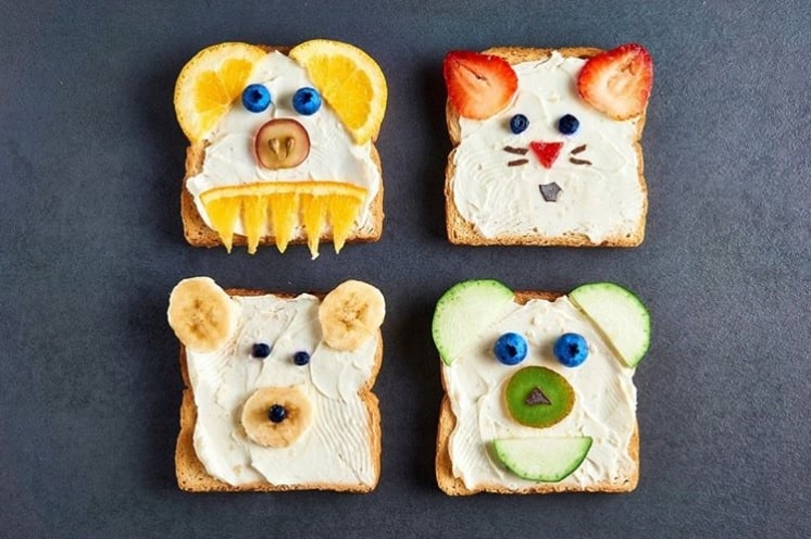 Pinterest Worthy Kids School Snacks Ideas Open Face Animal Sandwiches